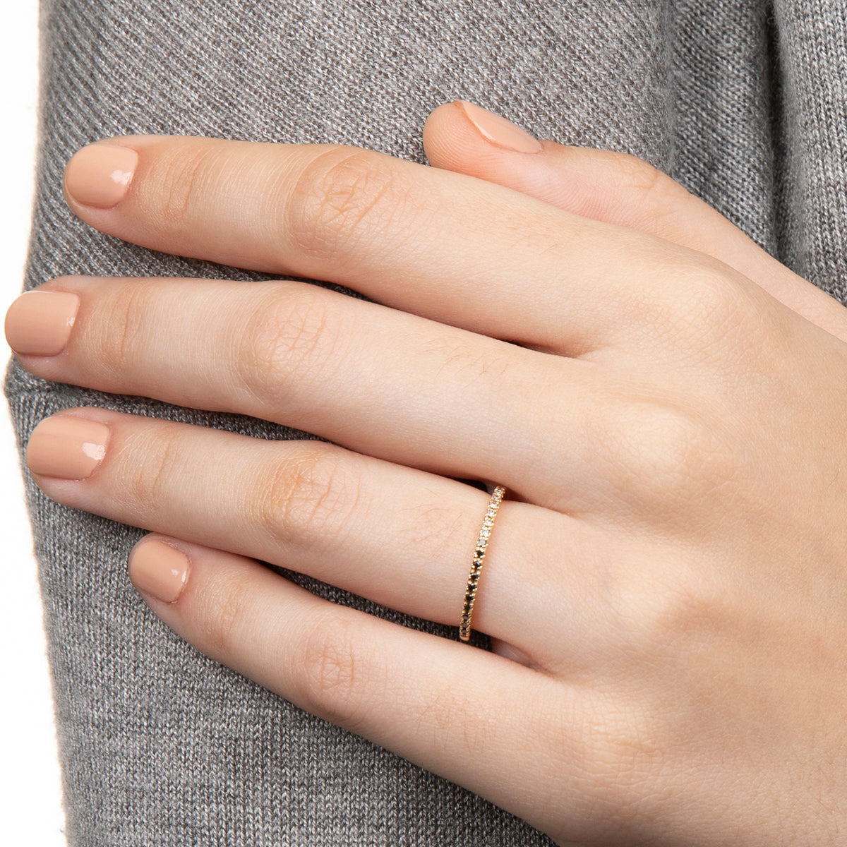 GOSSAMER Black and White Diamond Ring