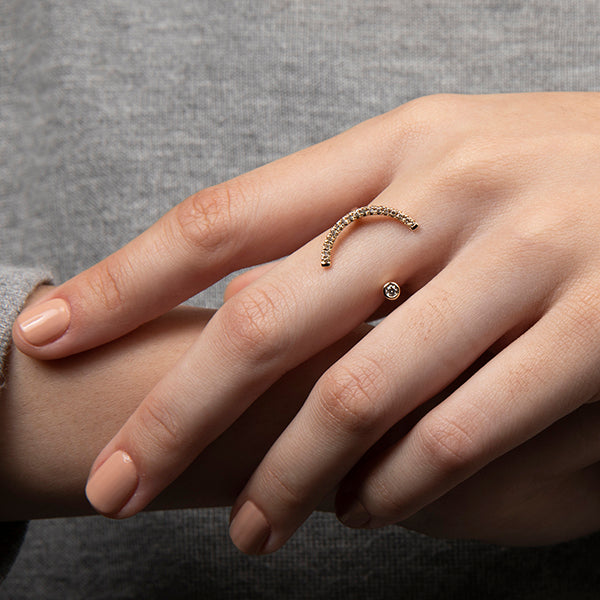 【Made-To-Order】 TREEHOPPER Diamond Cuff Ring