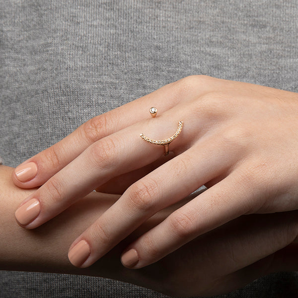 【Made-To-Order】 TREEHOPPER Diamond Cuff Ring