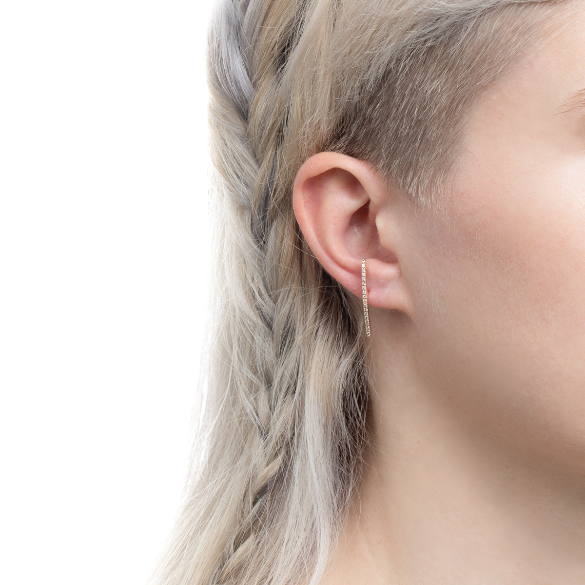 GOSSAMER Diamond Long Bar Earring