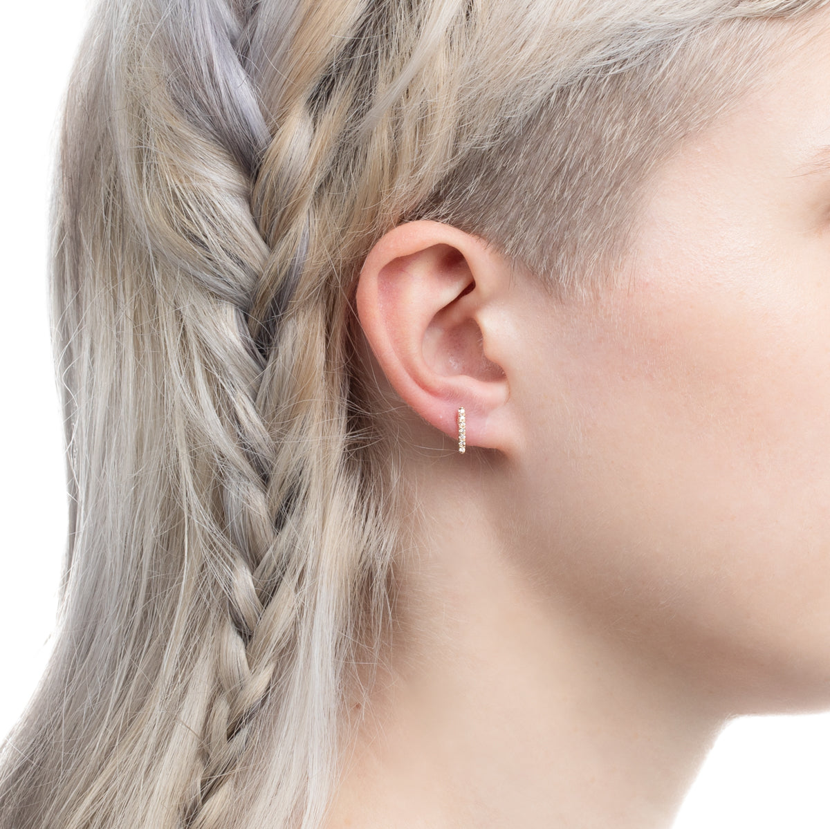 GOSSAMER Diamond Staple Earring
