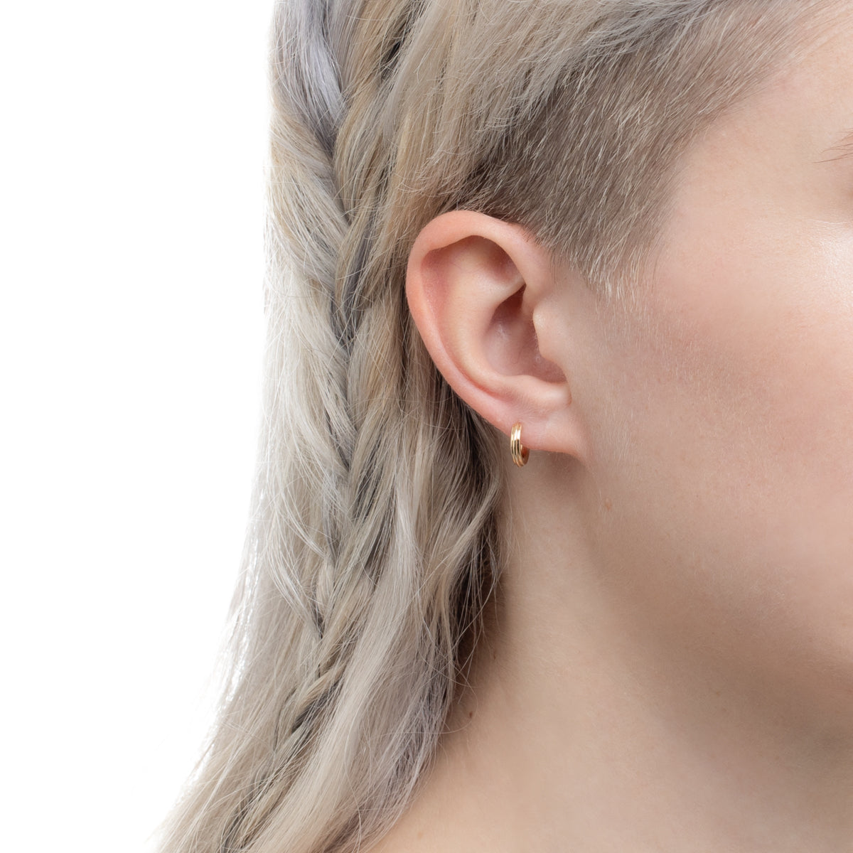 18K DUNE Huggie Earring Extra Small size