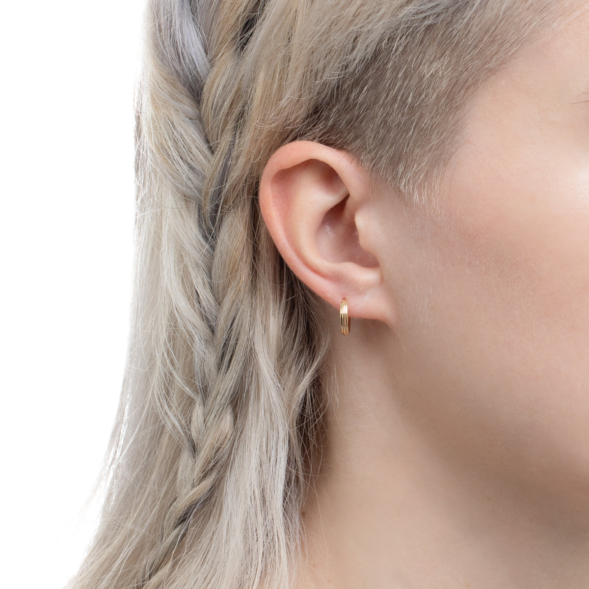 18K DUNE Huggie Earring Small size
