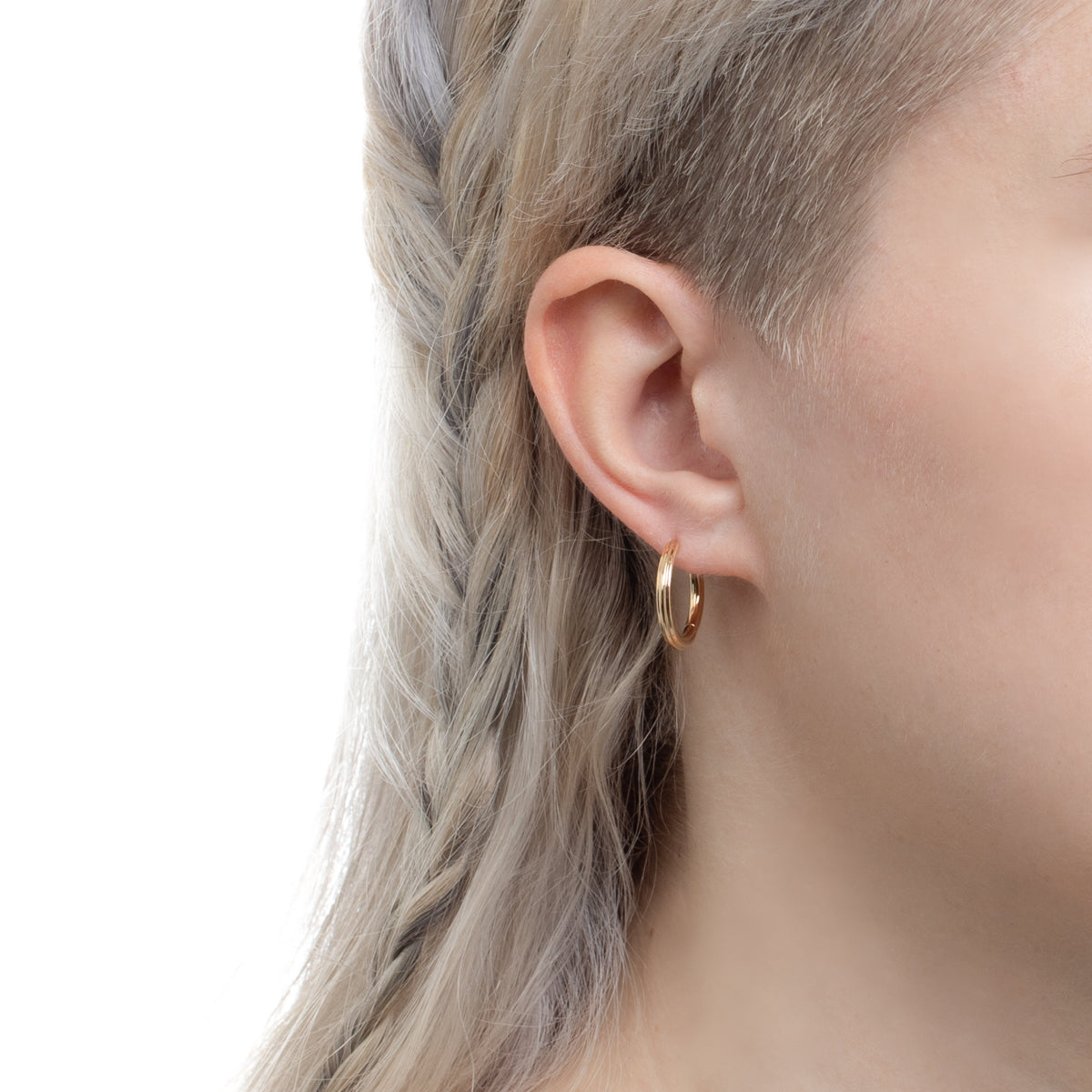 18K DUNE Huggie Earring Large size