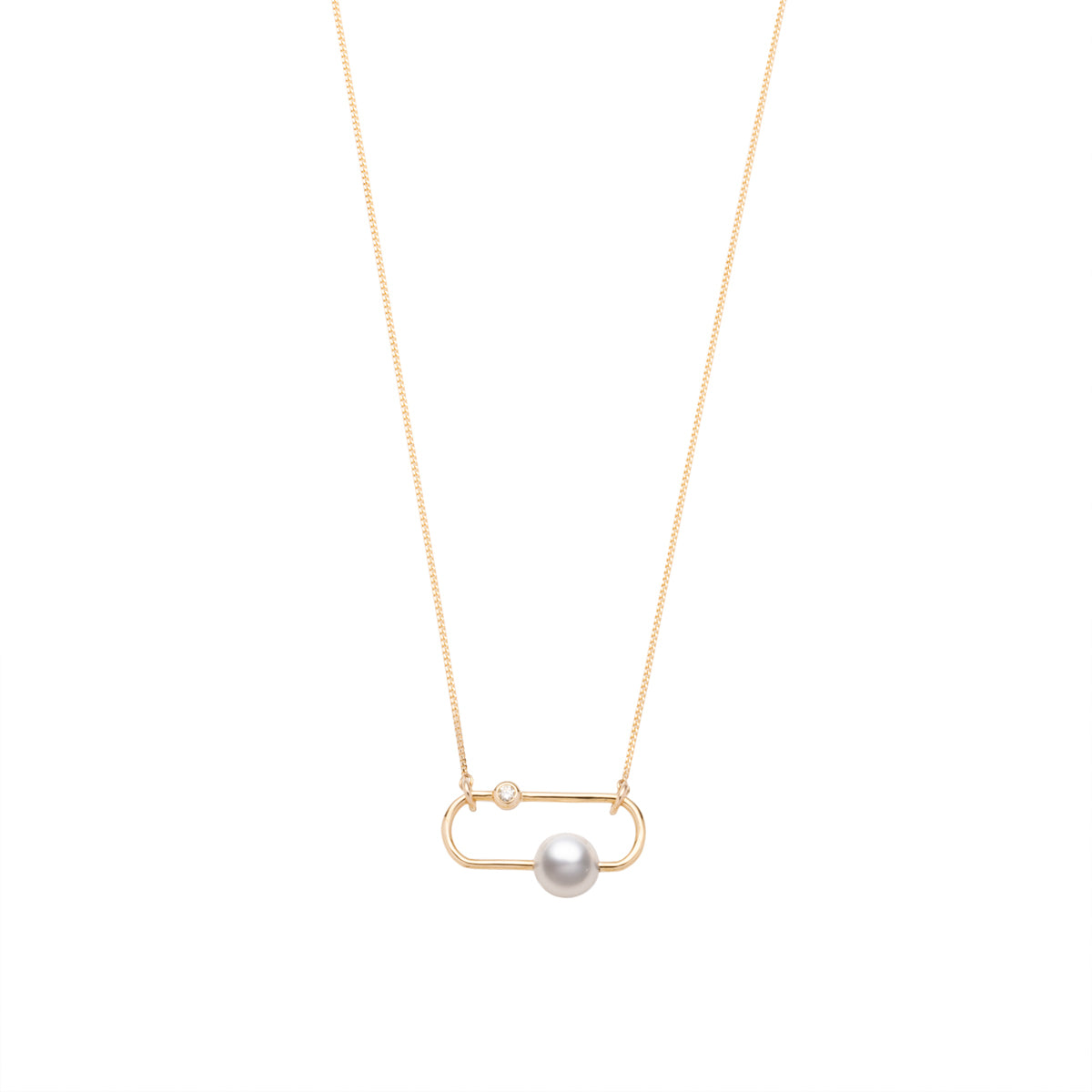 MIRÓ Diamond Pearl Necklace