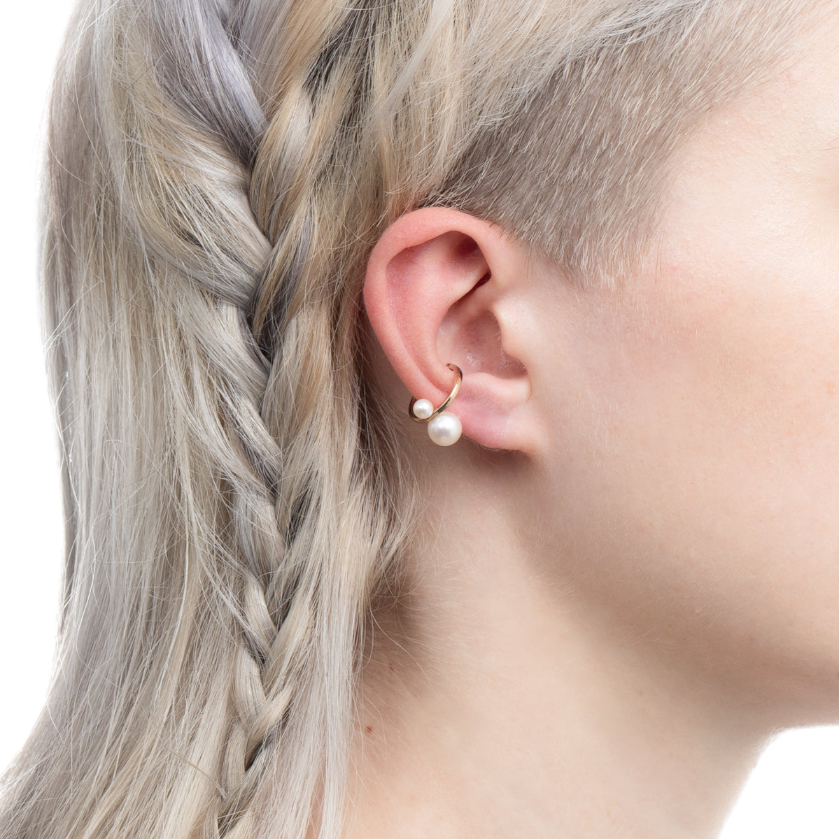 Double Pearl Ear Cuff