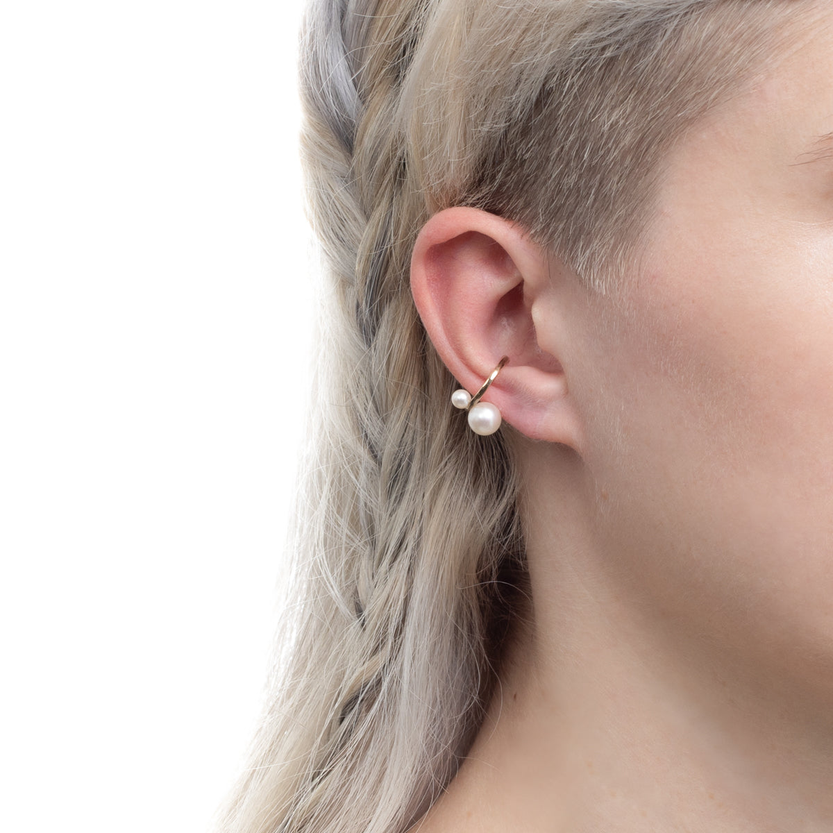 Double Pearl Ear Cuff