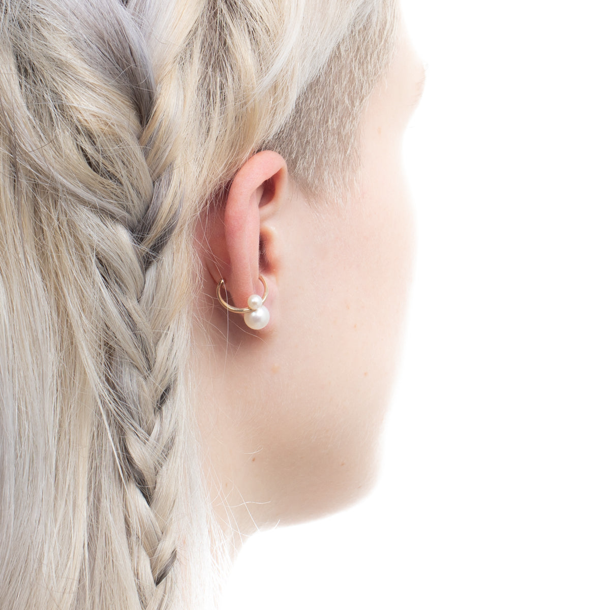 Double Pearl Ear Cuff
