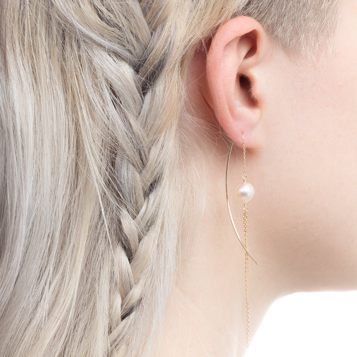 Akoya Pearl Chain Earring