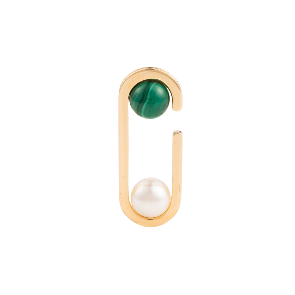 BELUGA Malachite Pearl Ear Cuff