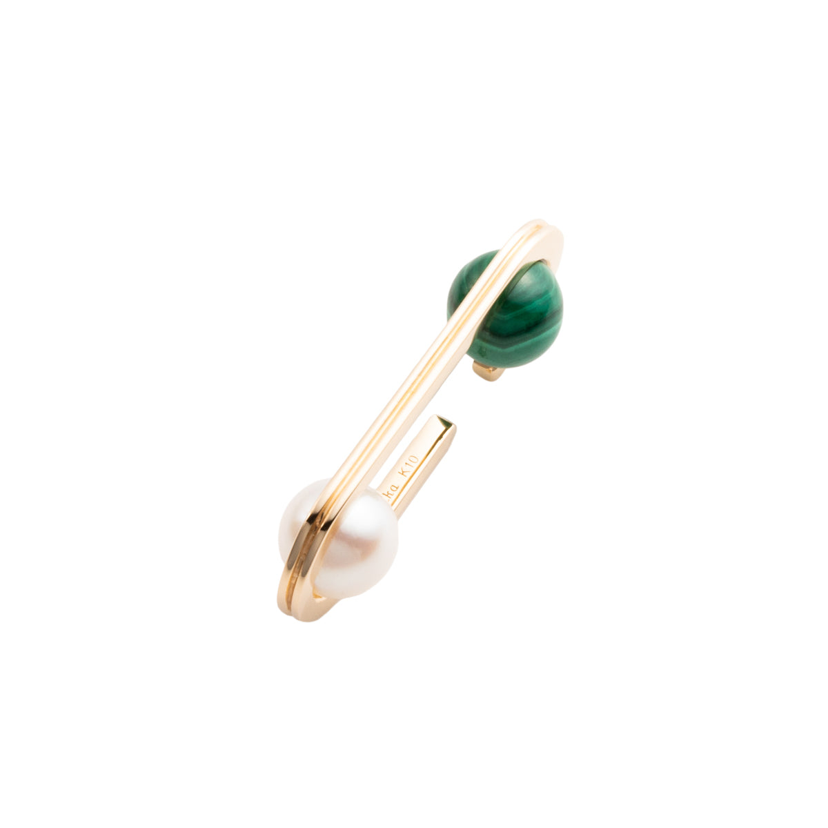 BELUGA Malachite Pearl Ear Cuff