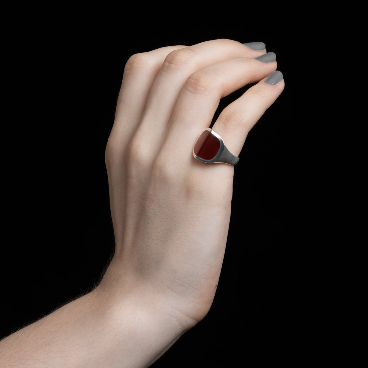 【Made-To-Order】EQUINOX-Pyramid Carnelian Ring Medium size
