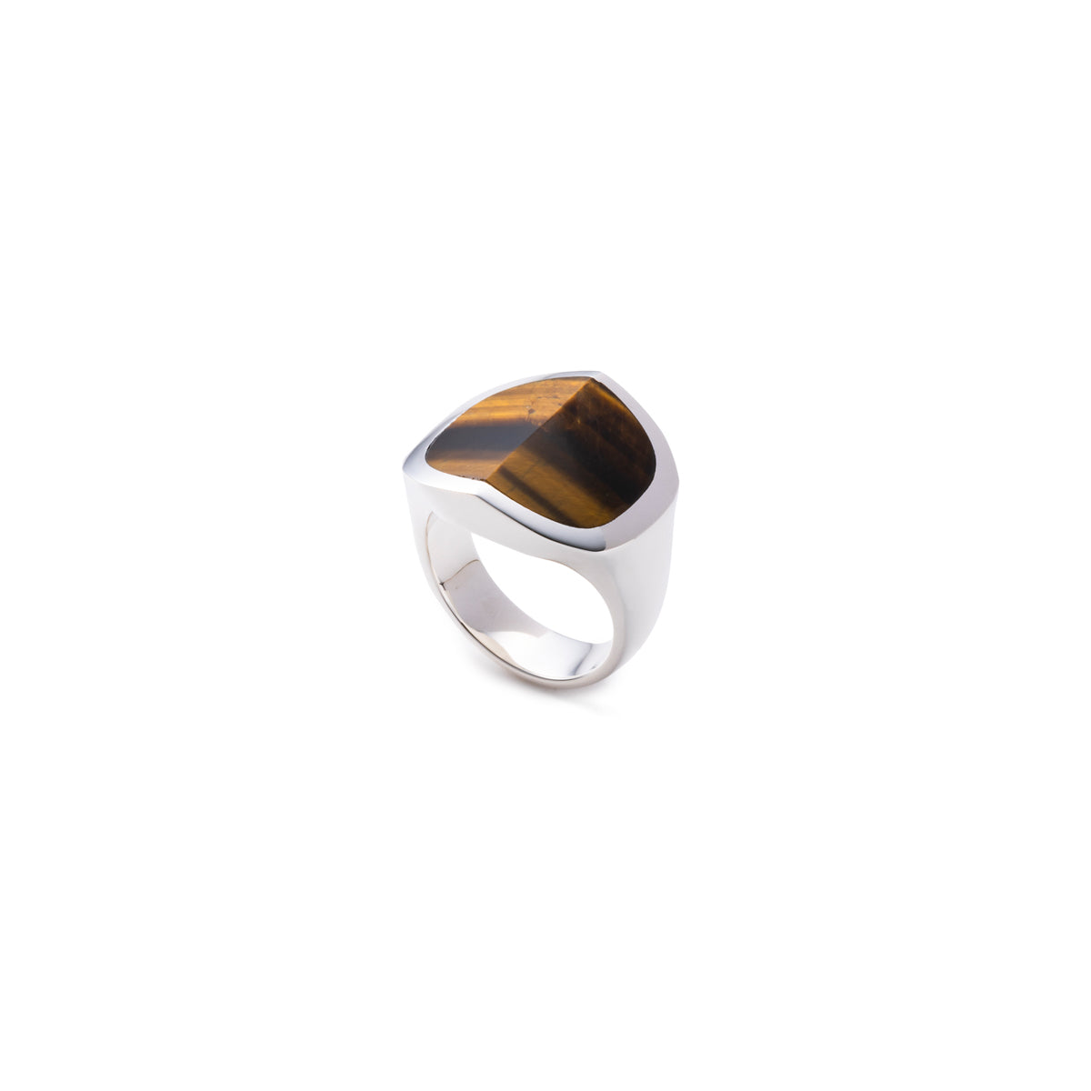 【Made-To-Order】EQUINOX-Pyramid Tiger's Eye Ring Large size