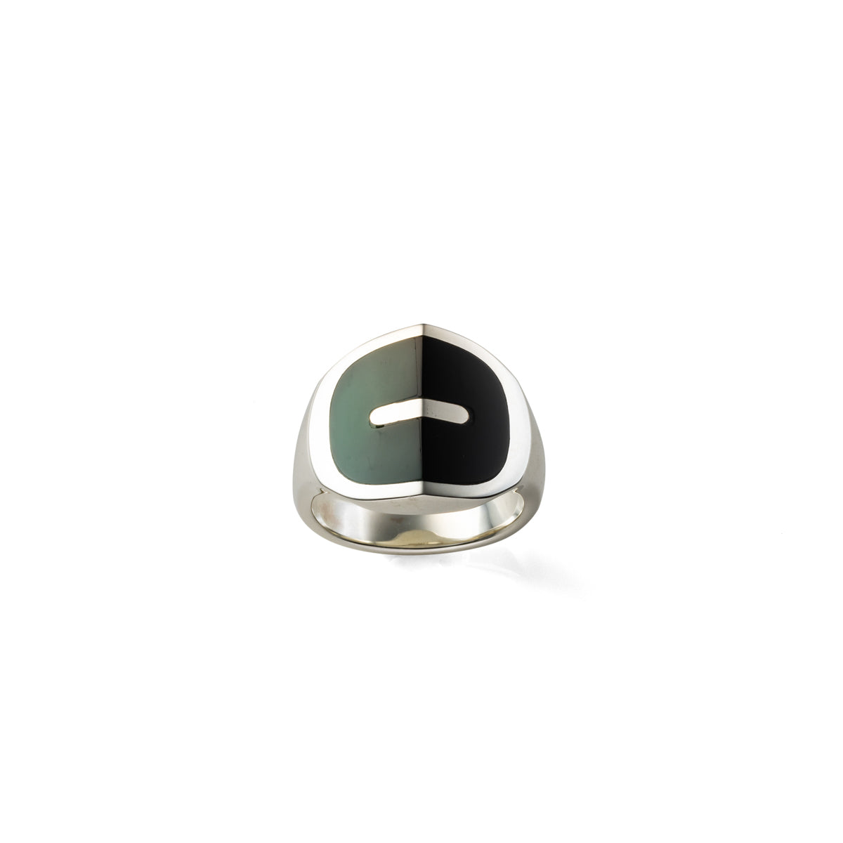 【Made-To-Order】EQUINOX-Pyramid Onyx Green Agate Ring