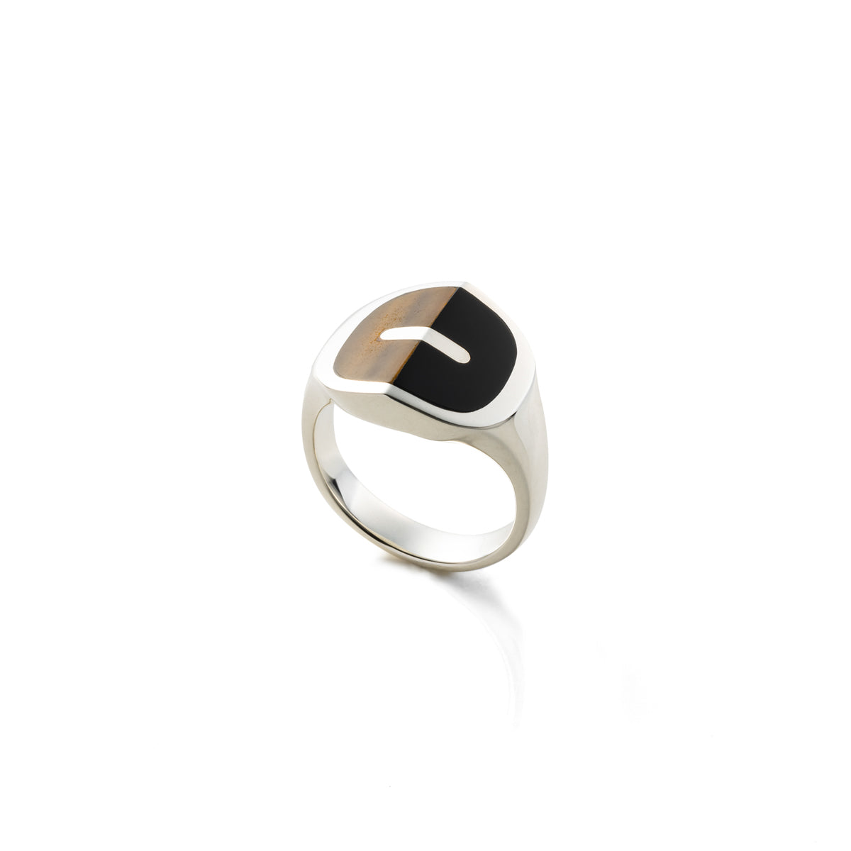 【Made-To-Order】EQUINOX-Pyramid Onyx Tiger's Eye Ring