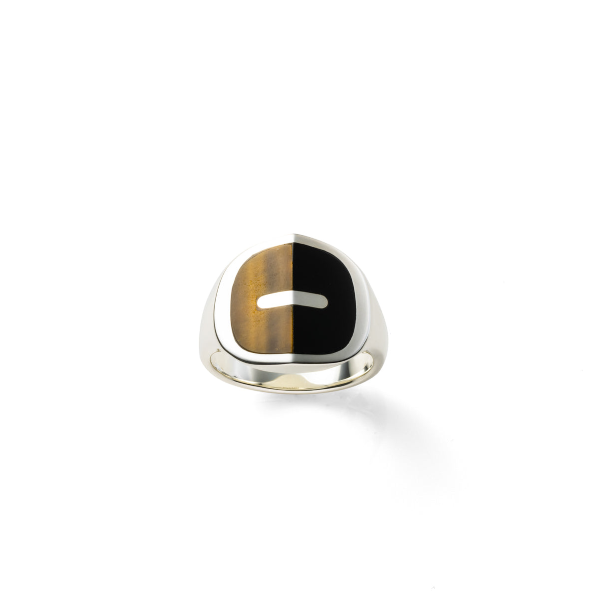 【Made-To-Order】EQUINOX-Pyramid Onyx Tiger's Eye Ring