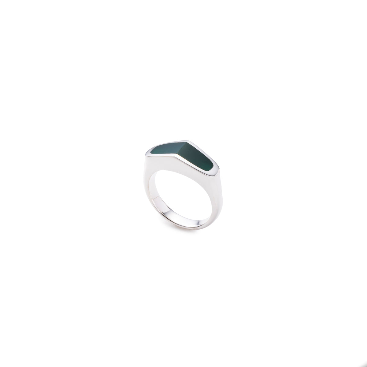 【Made-To-Order】EQUINOX-Pyramid Green Agate Ring