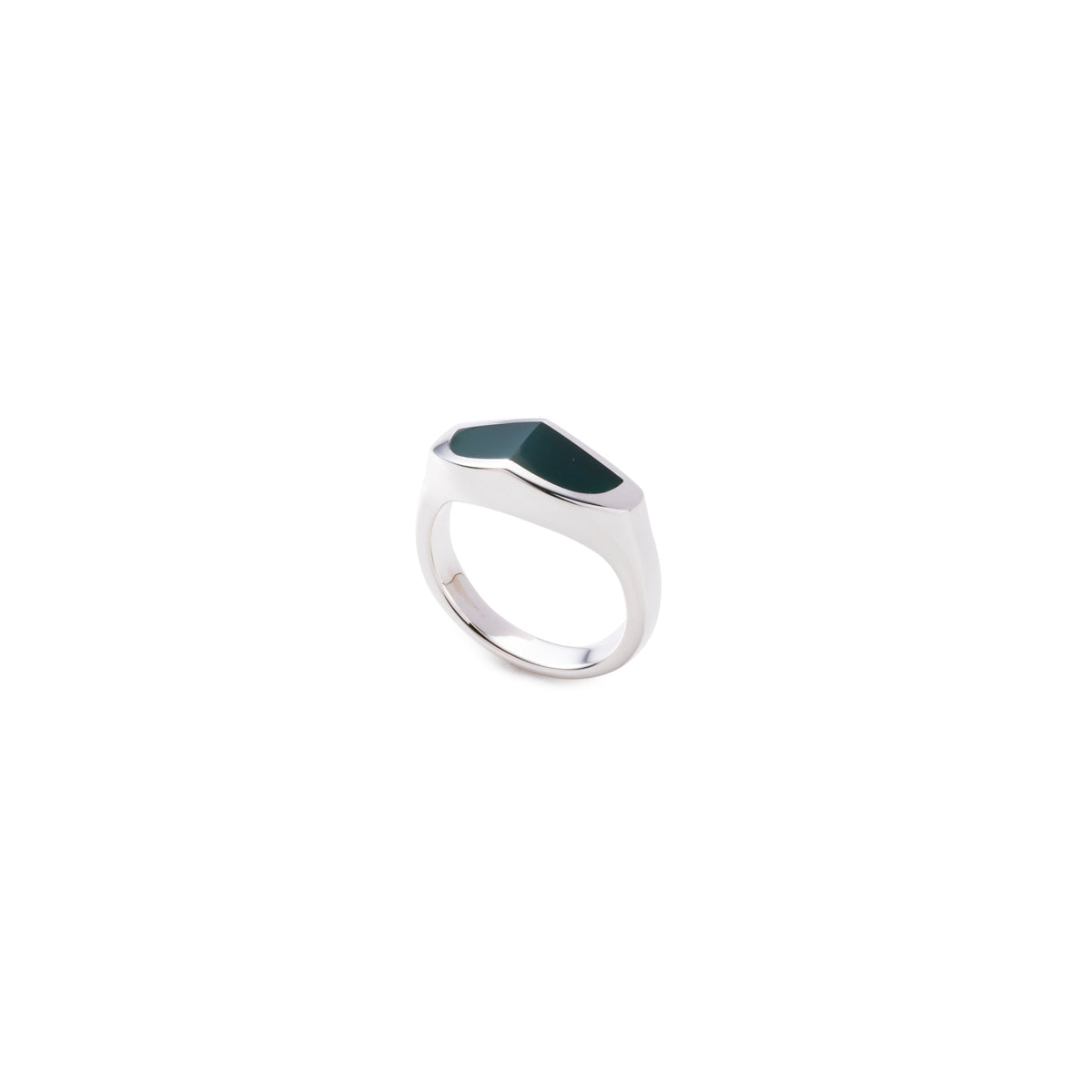 【Made-To-Order】EQUINOX-Pyramid Green Agate Ring
