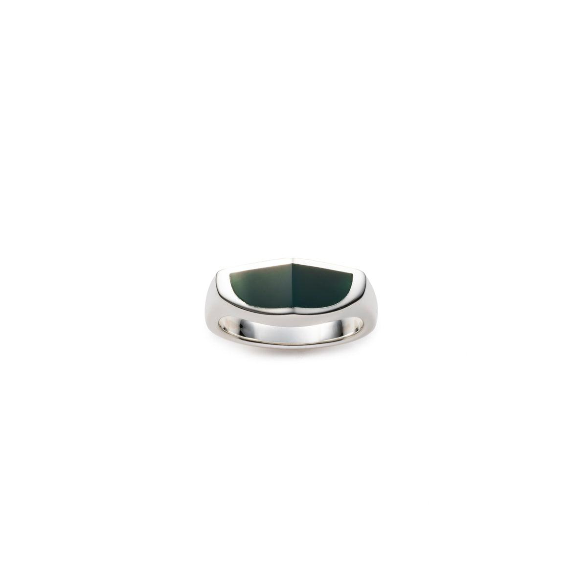 【Made-To-Order】EQUINOX-Pyramid Green Agate Ring
