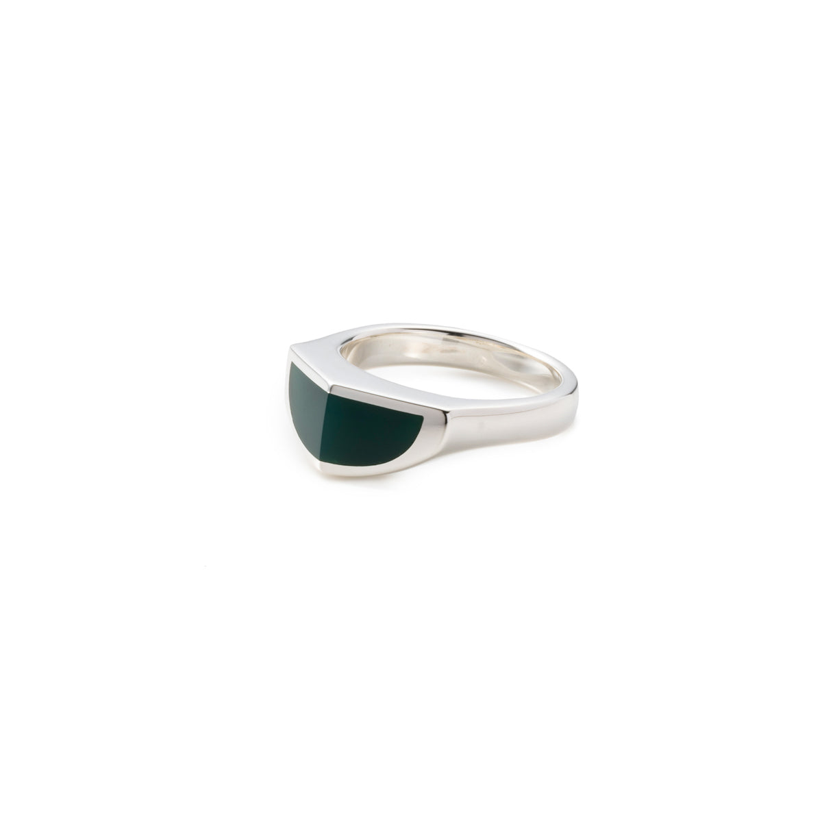 【Made-To-Order】EQUINOX-Pyramid Green Agate Ring