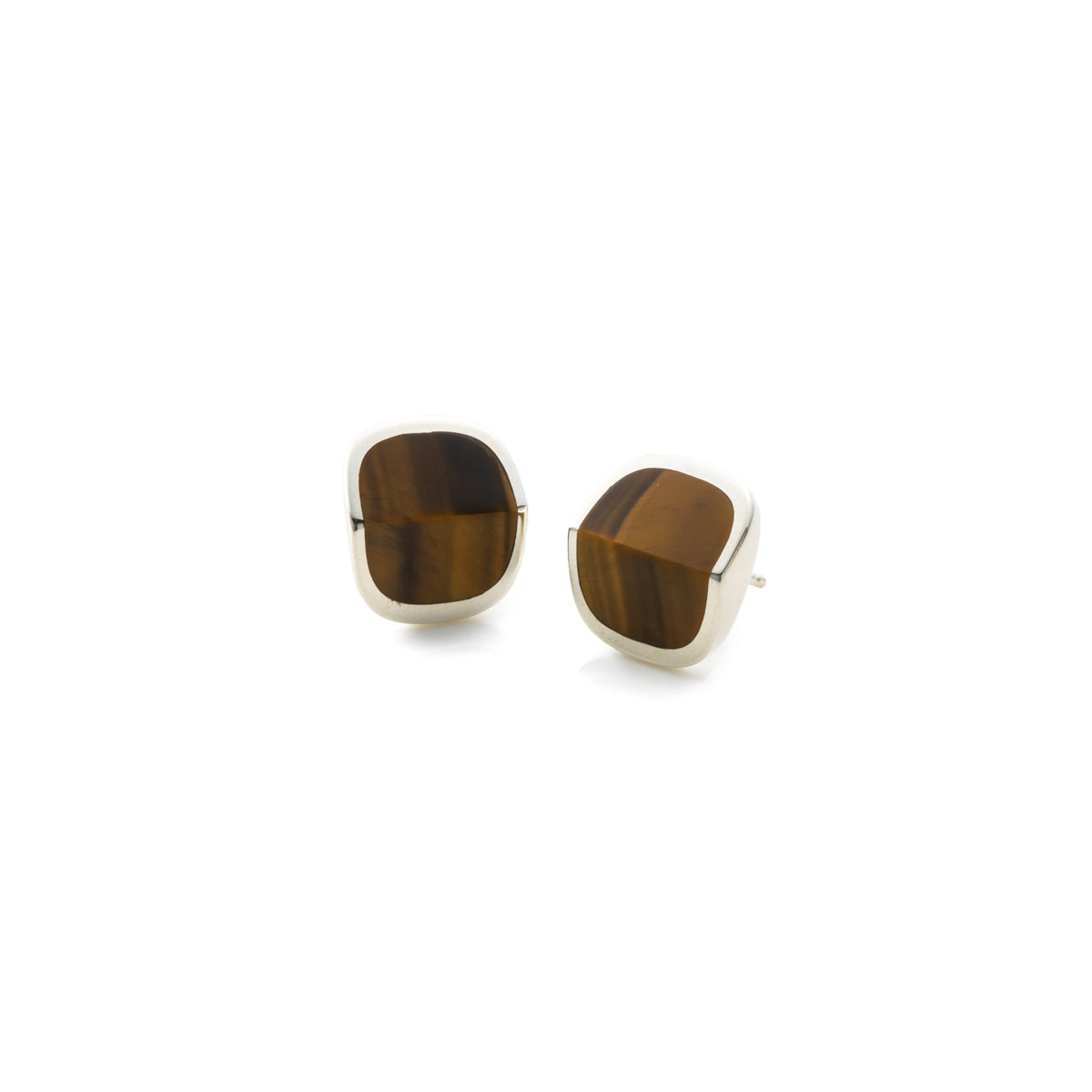 EQUINOX-Pyramid Tiger's Eye Earring