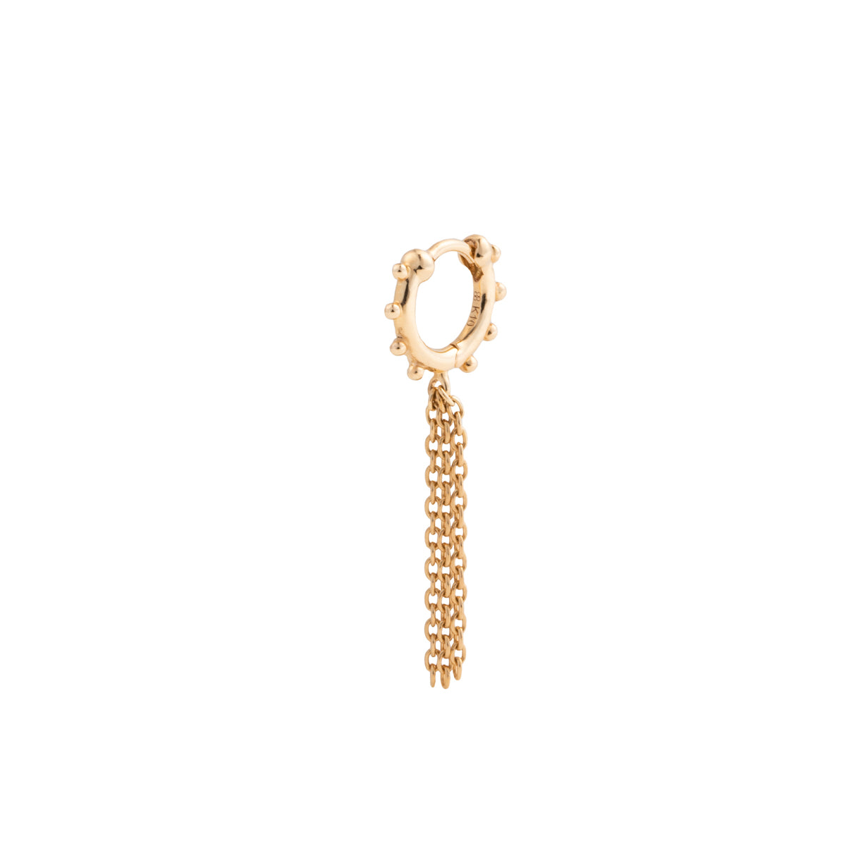 SEA ANEMONE Chain Huggie Hoop Earring