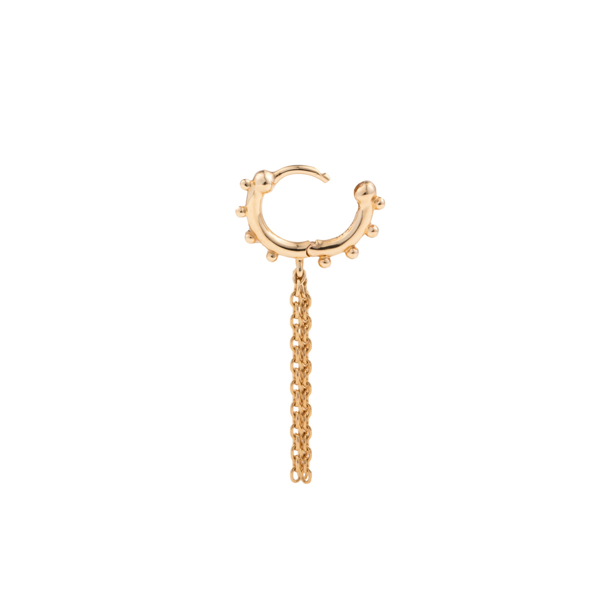 SEA ANEMONE Chain Huggie Hoop Earring