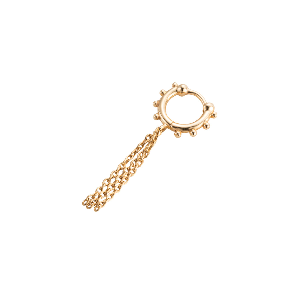 SEA ANEMONE Chain Huggie Hoop Earring