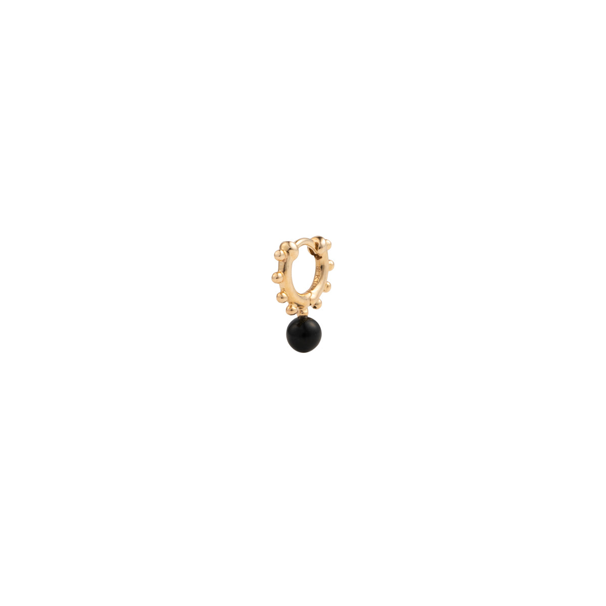 SEA ANEMONE Onyx Huggie Hoop Earring Extra Small size
