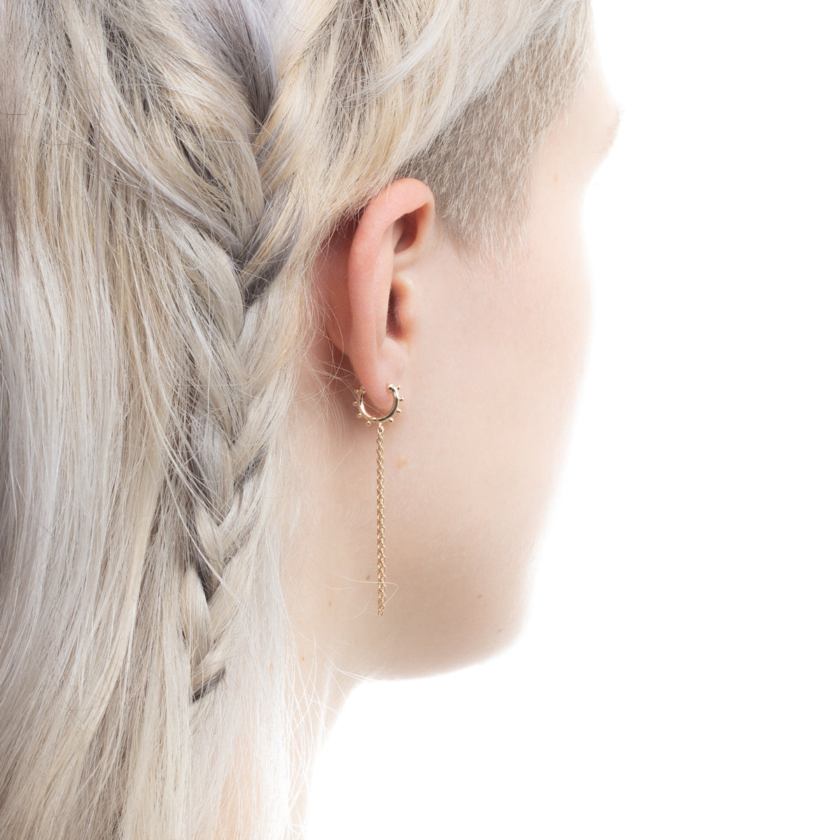 SEA ANEMONE Chain Hoop Earring