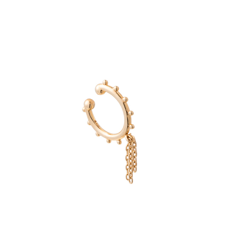 "Sea Anemone" Chain Ear Cuff