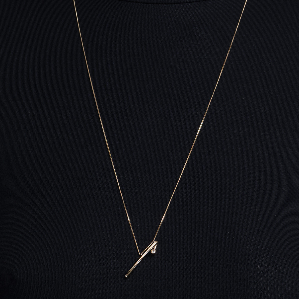 DROSERA Diamond Long Bar Necklace