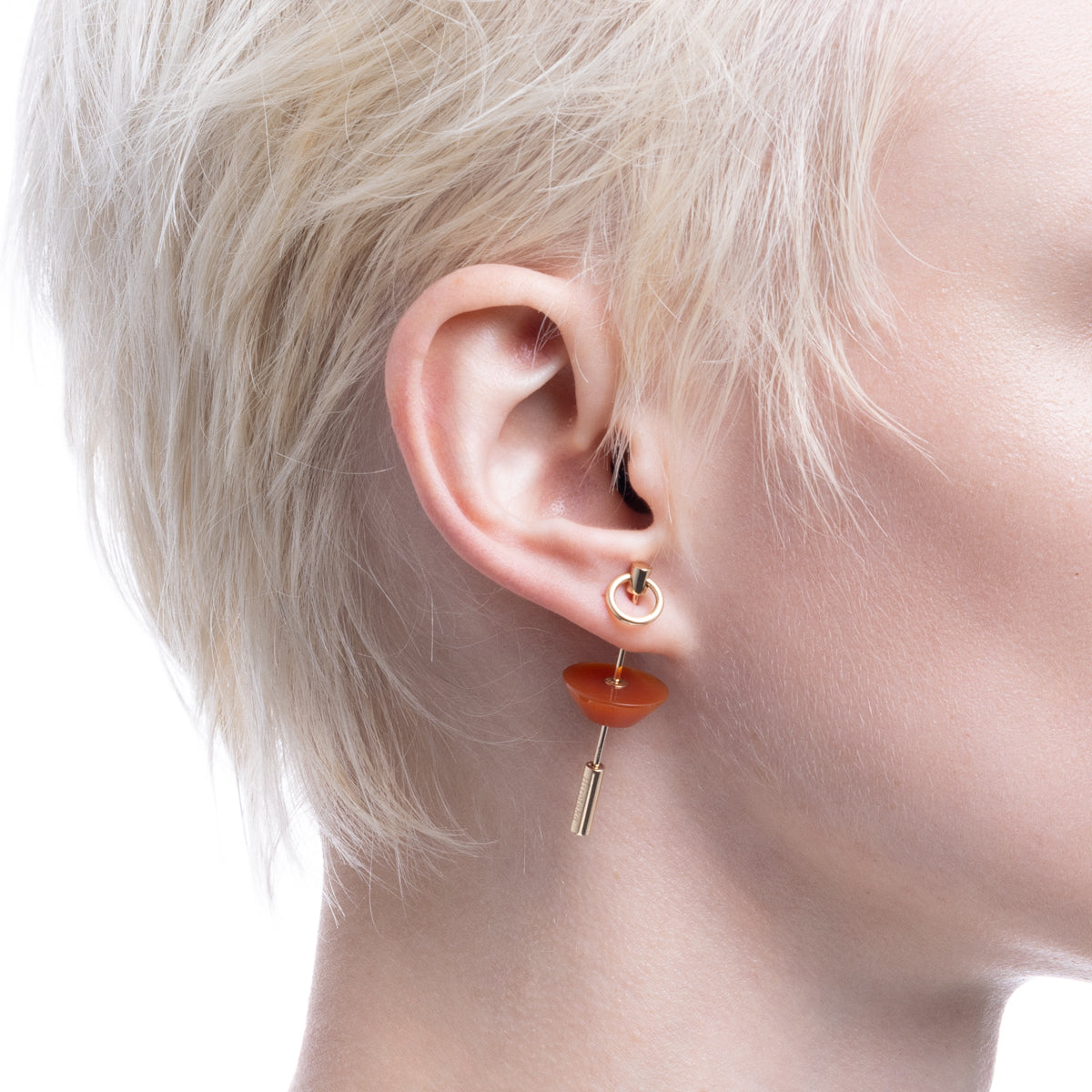 SPEAR Door Knocker Earring Medium size, Carnelian