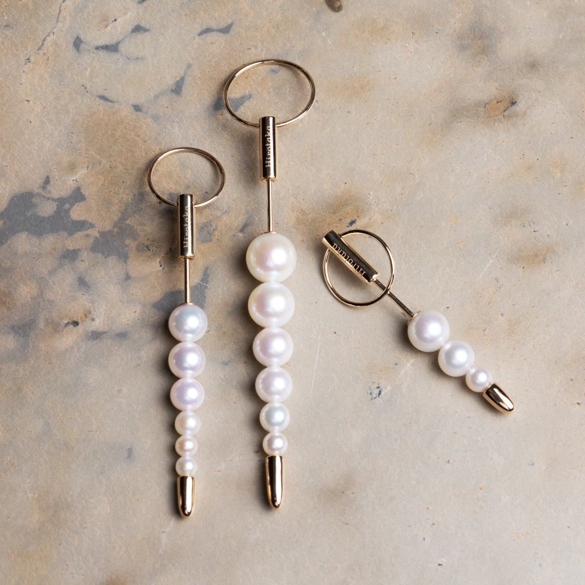 PUNCTURE Back Spear Akoya Pearl Earring Medium size