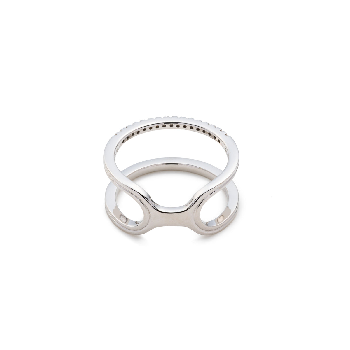 【Made-To-Order】 BELUGA Diamond Double Line Ring