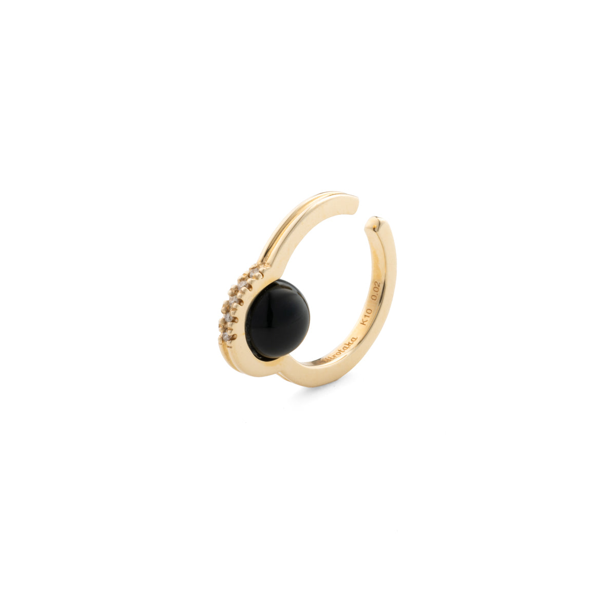 Mini BELUGA Diamond Onyx Ear Cuff
