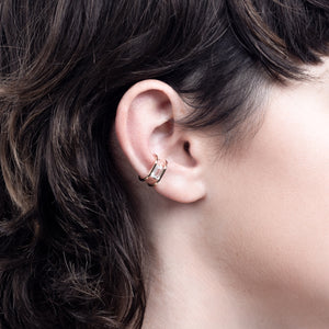 BIRD OF PARADISE White Topaz Ear Cuff