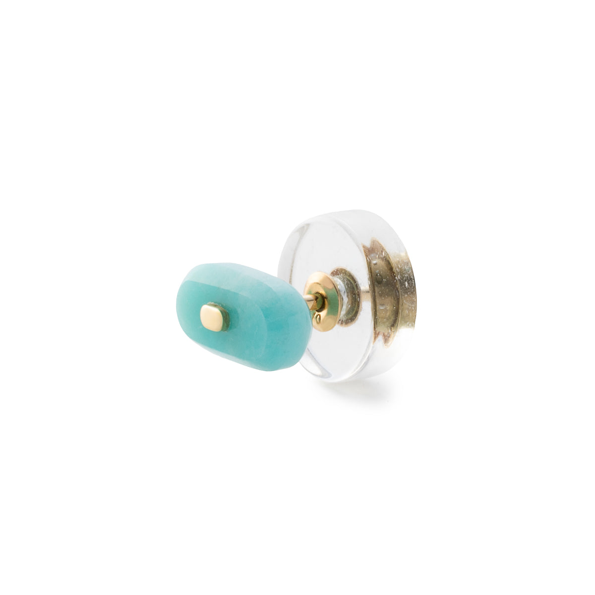 BIRD OF PARADISE Oblong Bird's Eye  Earring, Amazonite Quartz