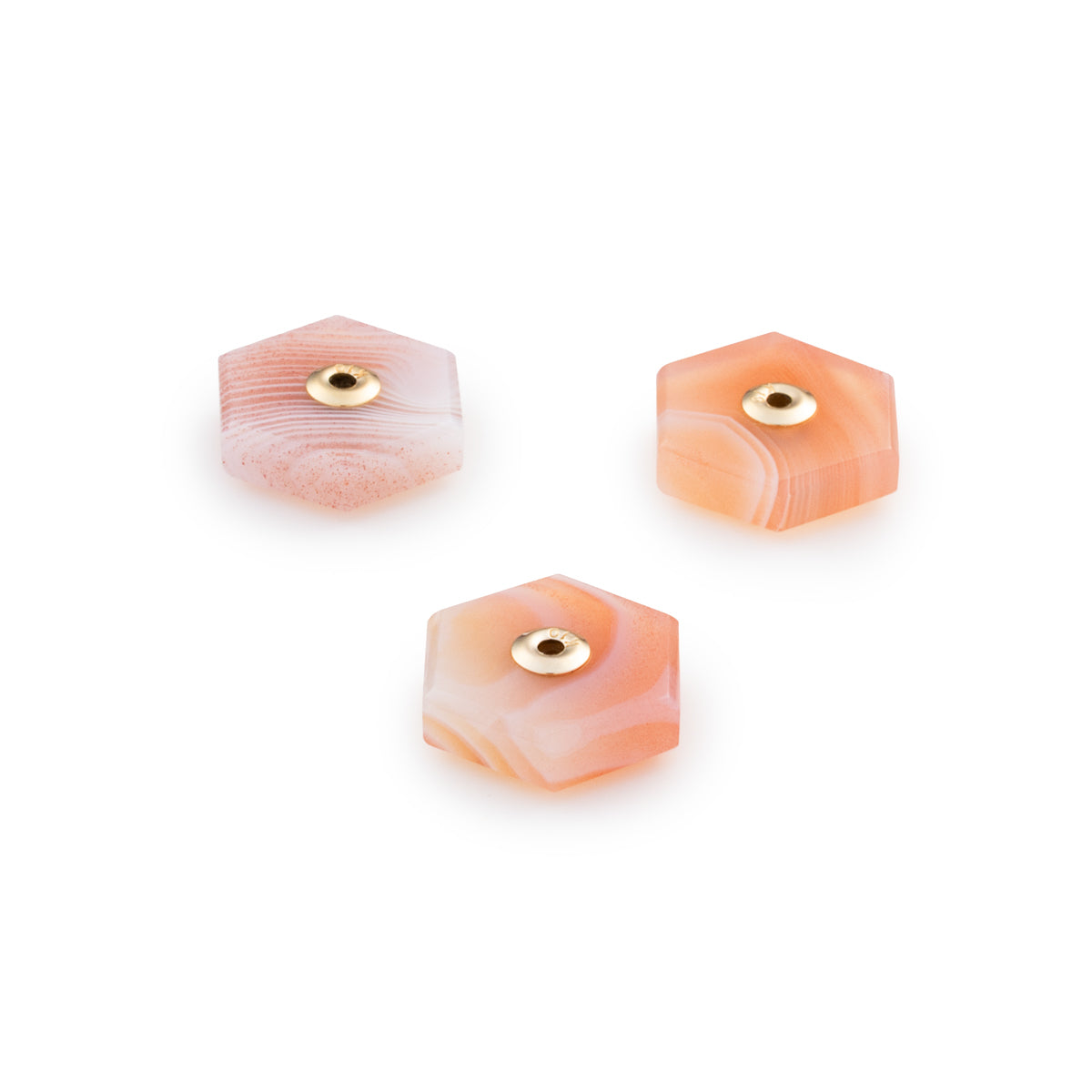 Hexagon Pink Agate Stone for SPEAR Earring