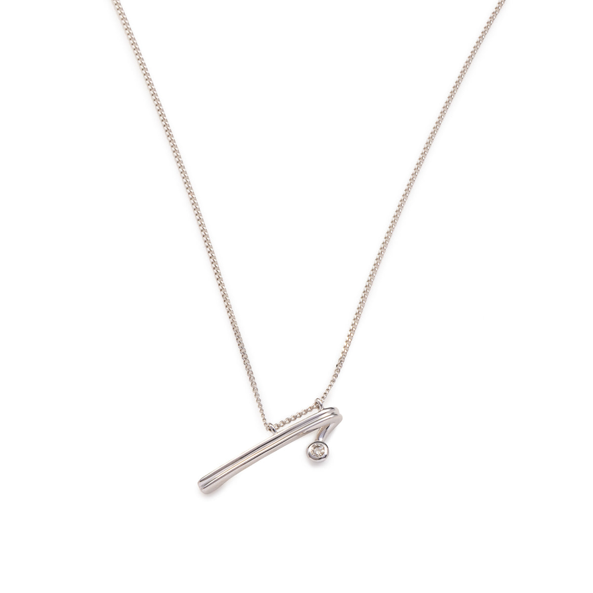 DROSERA Diamond Short Bar Necklace