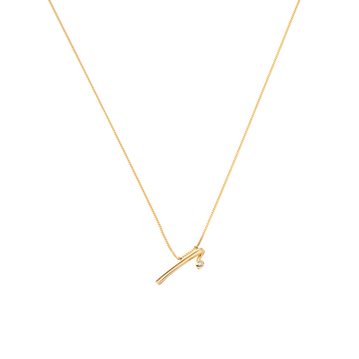 DROSERA Diamond Short Bar Necklace