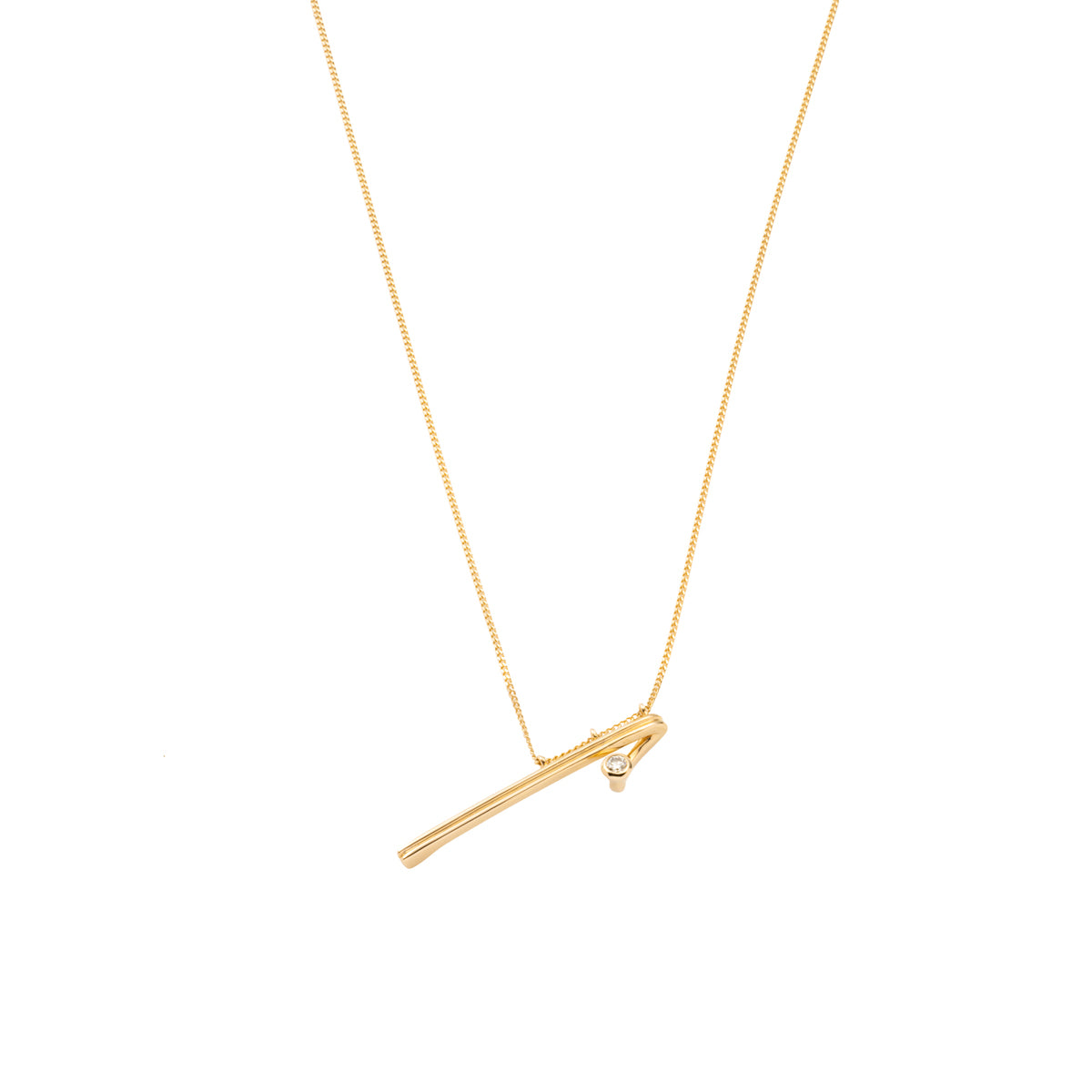 DROSERA Diamond Long Bar Necklace