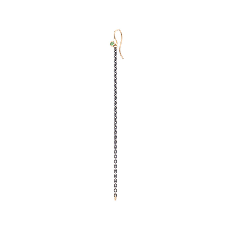 "Drosera" Green Garnet Chain Earring