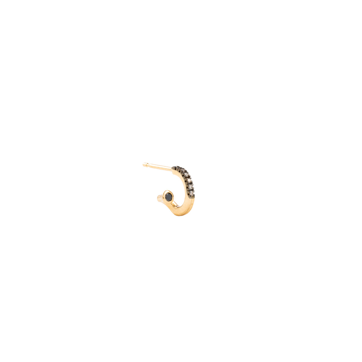 DROSERA Black and White Diamond Earring for Right ear