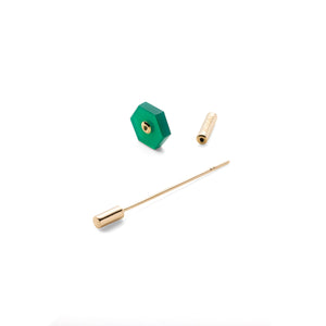 Short SPEAR Earring, Green Agate