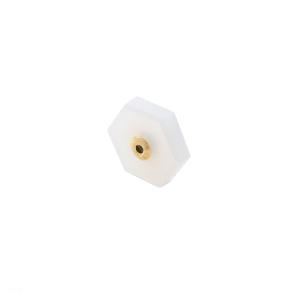Hexagon White Agate Stone for Spear Earring