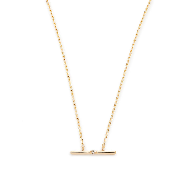 ALL ABOUT BASICS Diamond  Bar Necklace