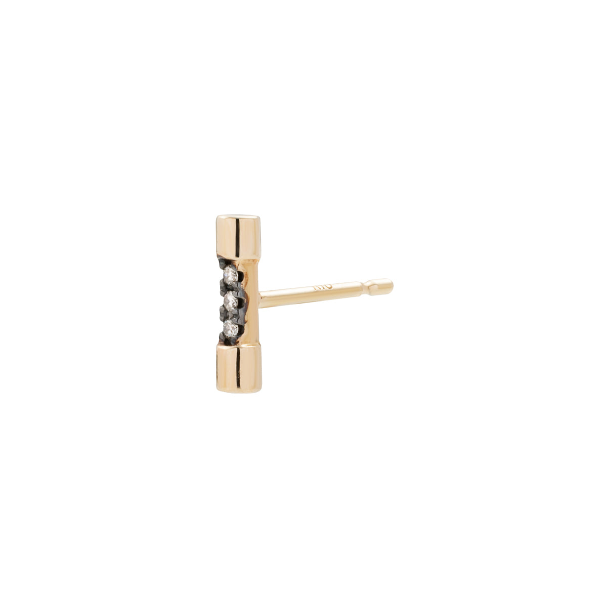 PUNCTURE Diamond  Earring Black Ruthenium Plated