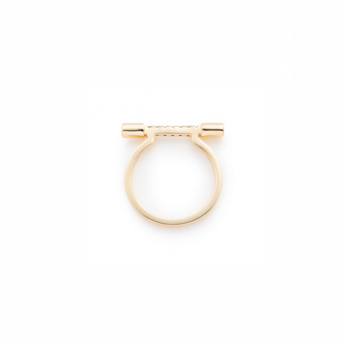 【Made-To-Order】PUNCTURE Diamond Pinky Ring Black Ruthenium Plated