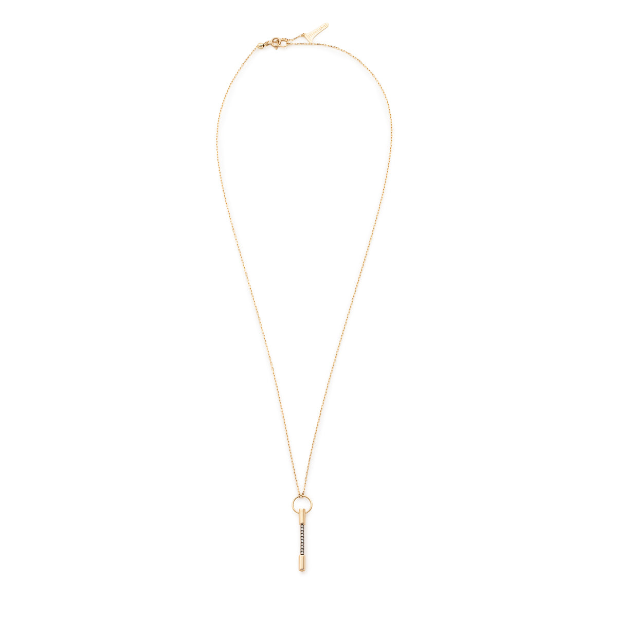 PUNCTURE Diamond Necklace Black Ruthenium Plated